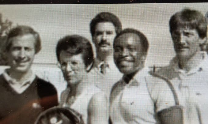 Andy Dolich, Billie Jean King, Steve Page, Joe Morgan and Roy Eisenhardt brought the Oakland Aces to the World Tennis Association in 1985-86.